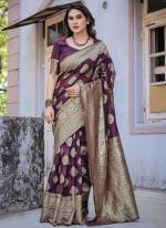 Chanderi Silk Wine Festival Wear Weaving Saree